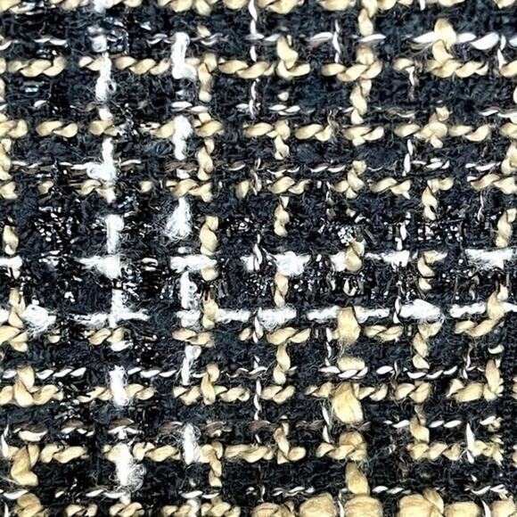 Christopher & Banks Tweed Blazer Jacket with Metallic Black Threads Size M - Picture 8 of 12